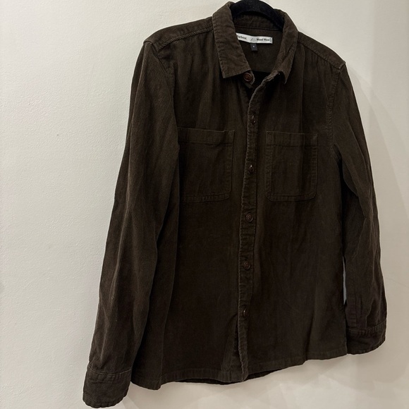 Barbour Brown Corduroy Button-Up Shirt / light jacket- men’s medium - Picture 1 of 5